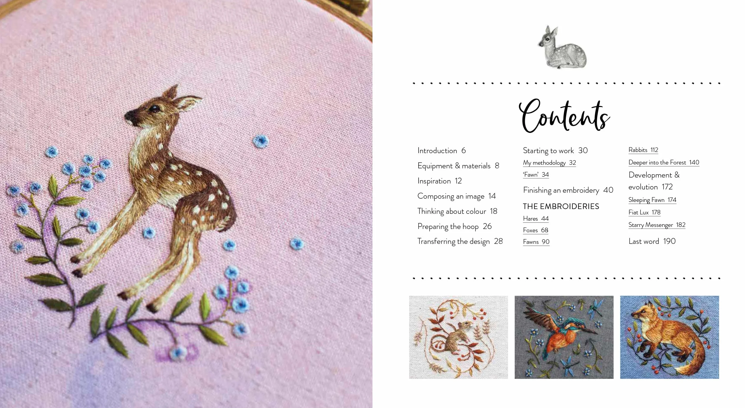 Exquisite Embroidered Needlepainted Woodland Animals Art