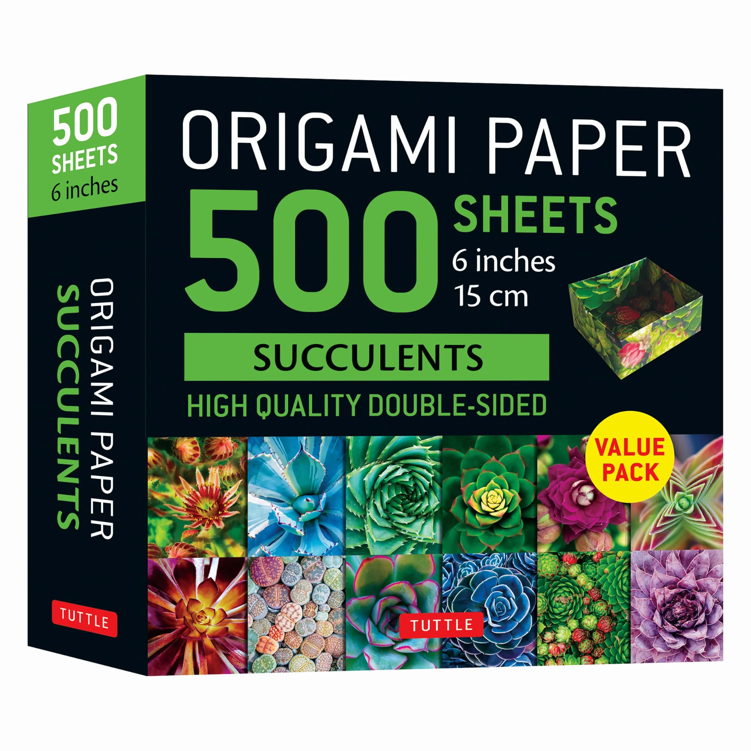 Origami Paper 500 Sheets Succulents 6 (15 CM): Tuttle Origami Paper: Double-Sided Origami Sheets with 12 Different Photographs (Instructions for 6 Projects Included)