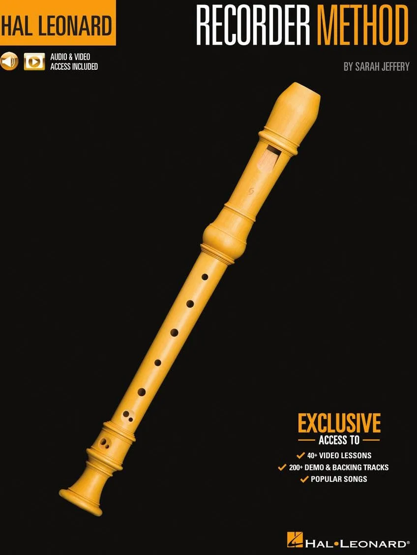 Hal Leonard Recorder Method by Sarah Jeffery - Book with 200+ Audio Demo & Backing Tracks & 40+ Video Lessons Included