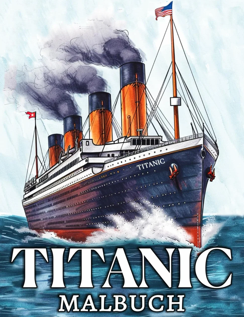 Titanic Malbuch: Eine bunte Hommage an ein ikonisches Schiff – mit 50 einzigartigen Bildern