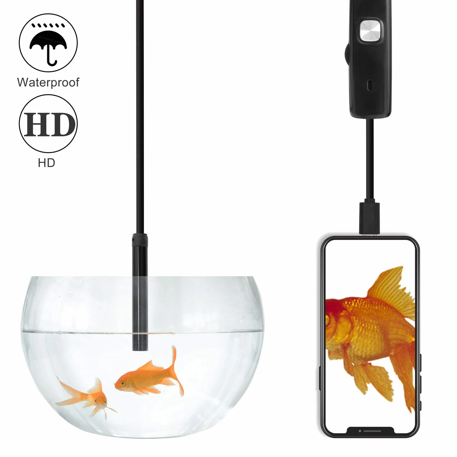 QiCheng & LYS endoskop do Androida, endoskop USB 5,5 mm do telefonu komórkowego z systemem Android, tabletu, komputera stacjonarnego, mobilnego endoskopu (5 m)