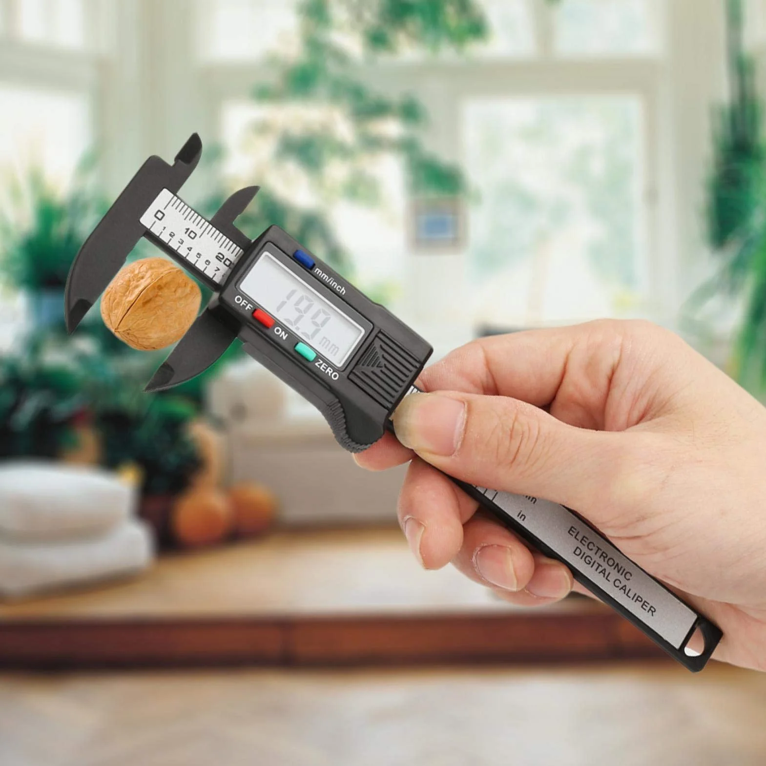 Elektroniczna Suwmiarka Cyfrowa, Mikrometr Cyfrowy Suwmiarka z Włókna Węglowego z Ekranem LCD do Użytku Domowego DIY