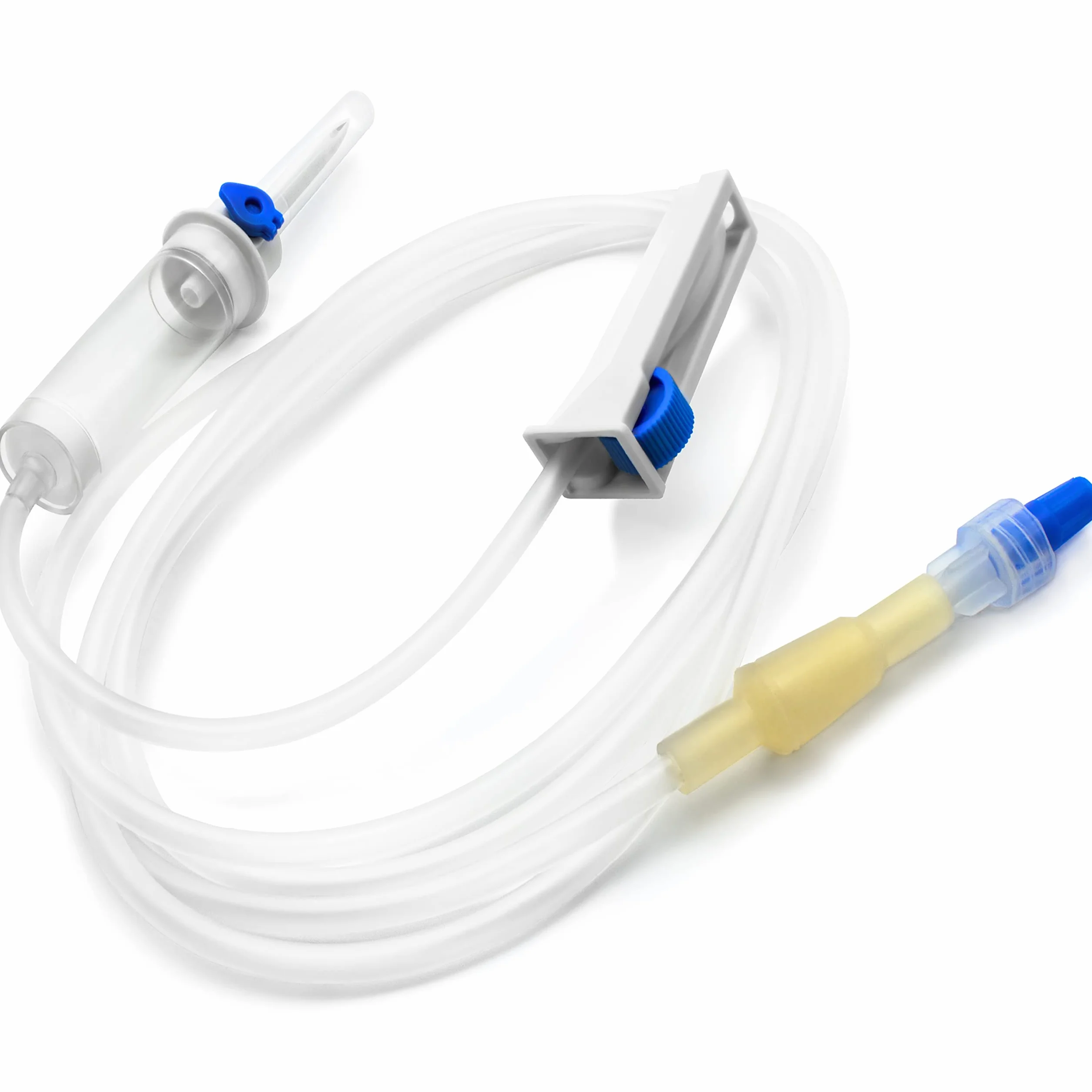 AIESI® Zestawy do Infuzji sterylne jednorazowe krople z połączeniem luer lock HOSPISET, (Opakowanie 500 sztuk), Bez lateksu, Bez igieł