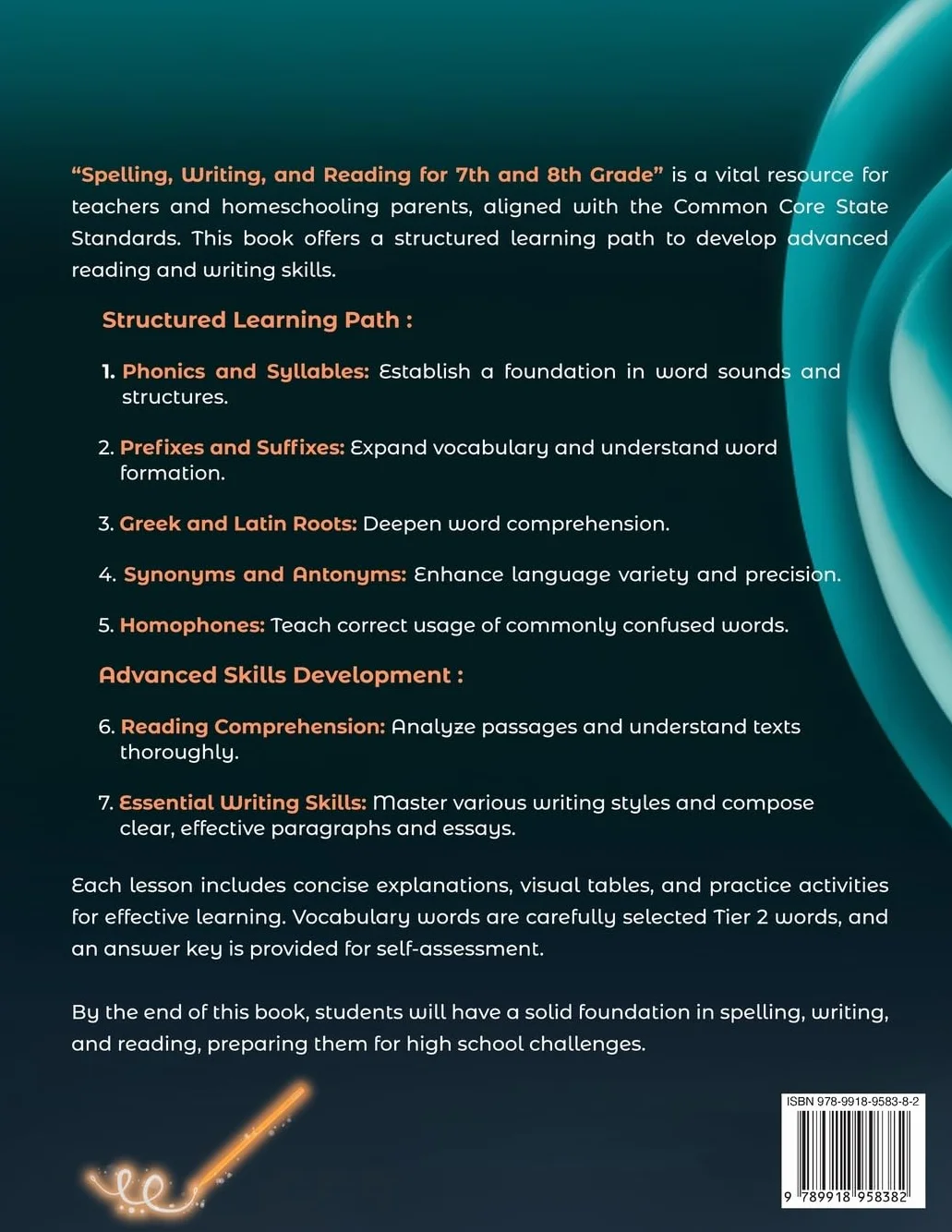 Spelling, Writing and Reading 7th and 8th Grade: Language Arts Curriculum