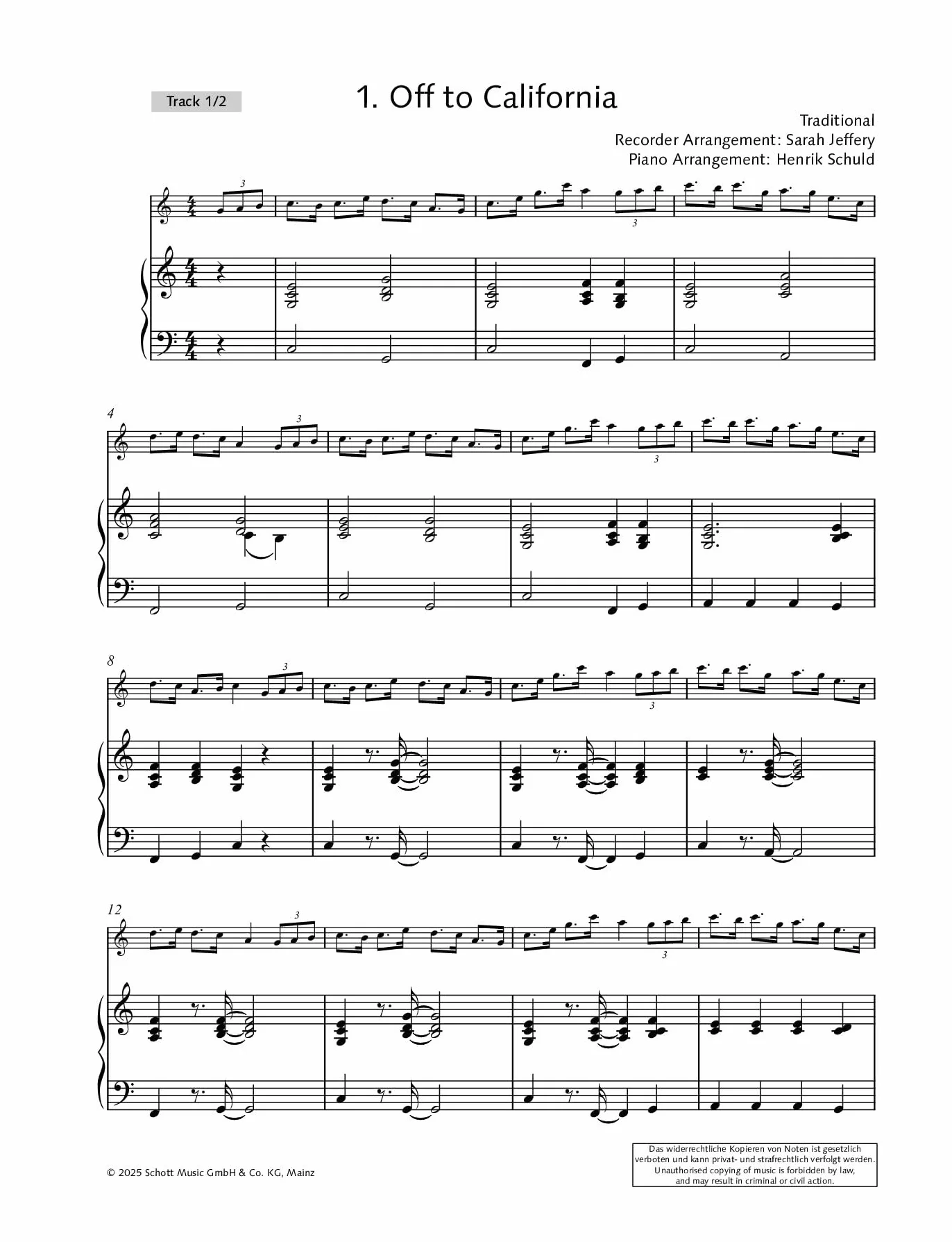 My Favourite Melodies: 14 Selected Pieces. Alto Recorder and Piano