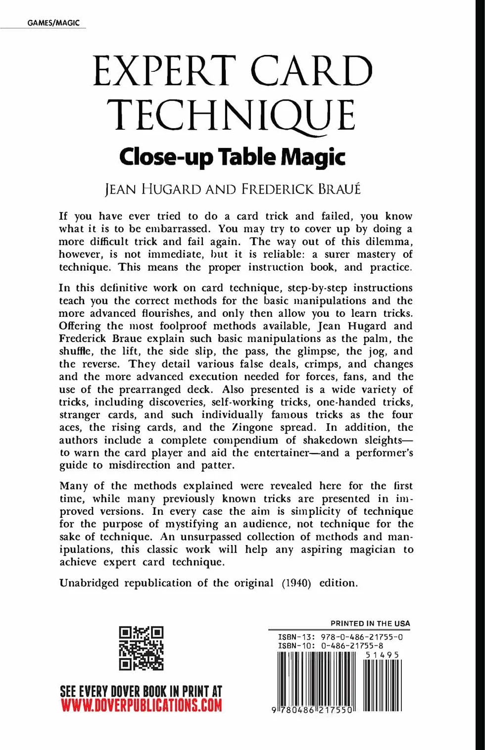 Expert Card Technique: Close-Up Table Magic