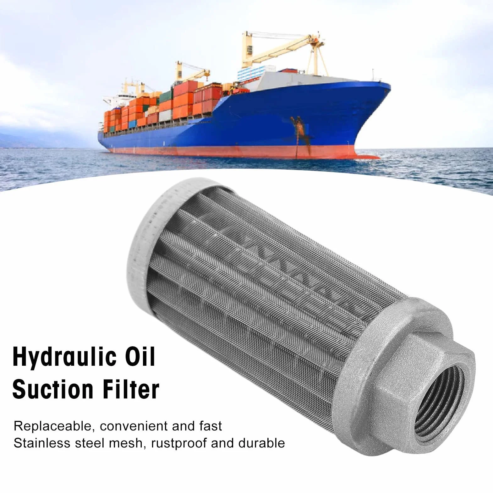 Hydrauliczny Filtr Siatkowy Oleju ze Stali Nierdzewnej, Połączenie Rurowe do Generatorów