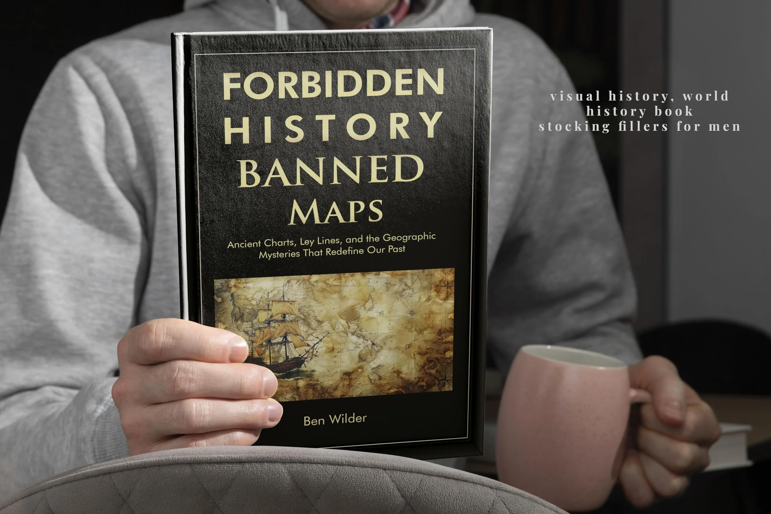 Forbidden History Banned Maps: Ancient Charts, Ley Lines, Geographic Mysteries Redefine Our Past - Visual History Gift Trivia Book for Adults