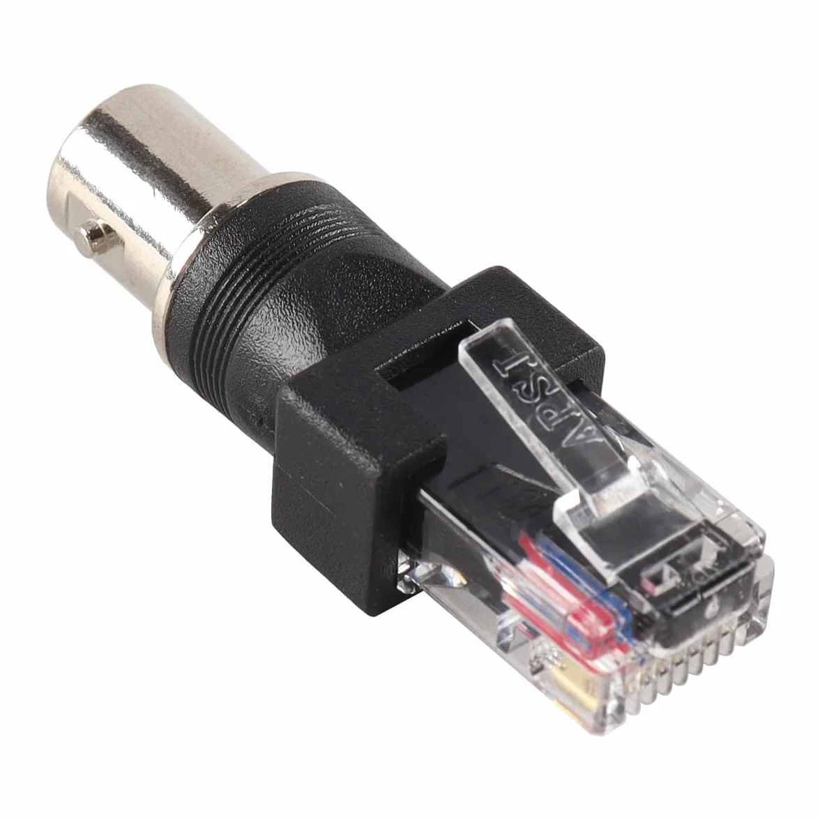 Alnicov 2 szt. adaptera łączącego złącze BNC żeńskie z RJ45 męskim, złącze koncentryczne RJ45 do złącza RF. Może być stosowany w testerach, wyszukiwarkach linii itp.
