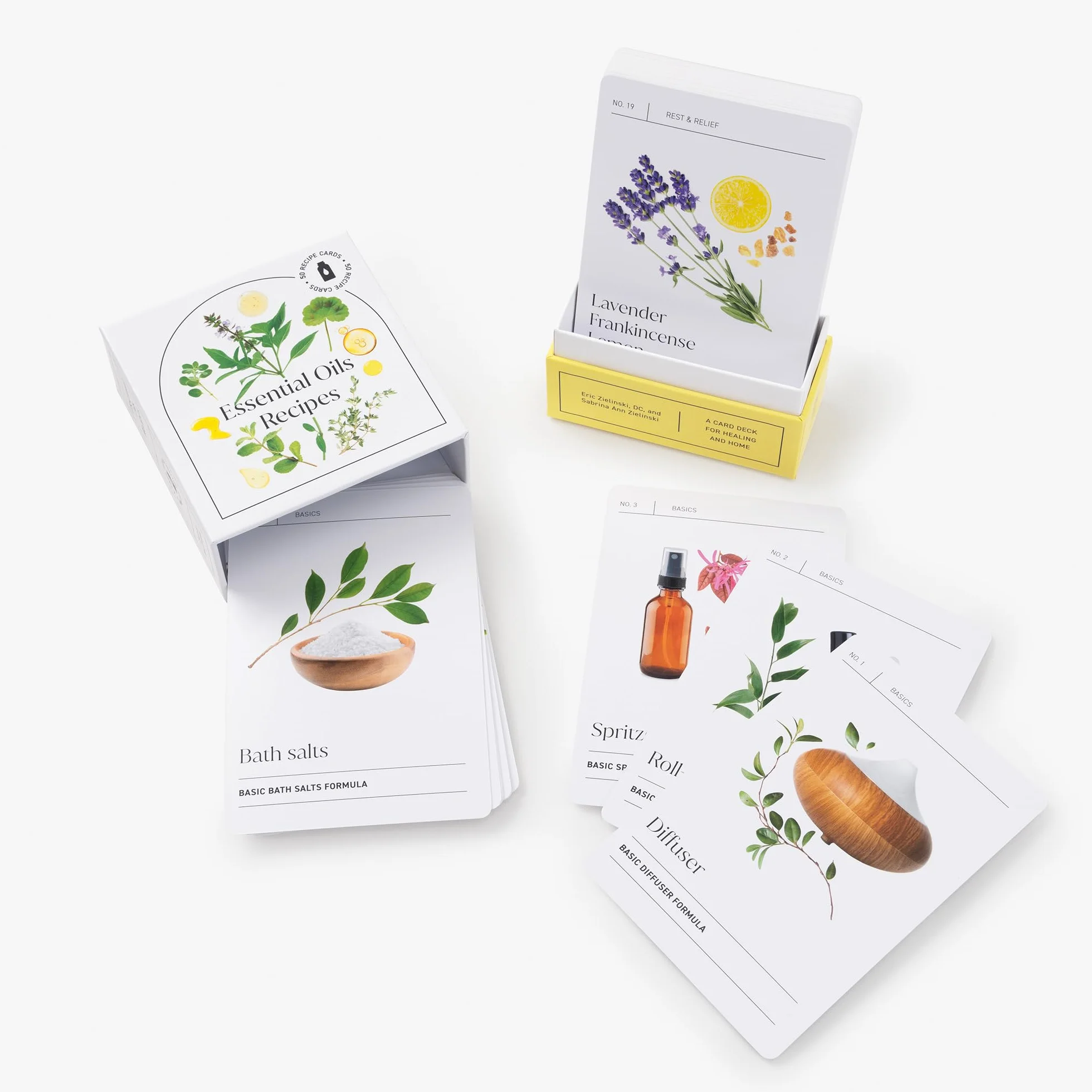 Essential Oils Recipes: 52-Card Deck for Healing and Home 50 Recipes