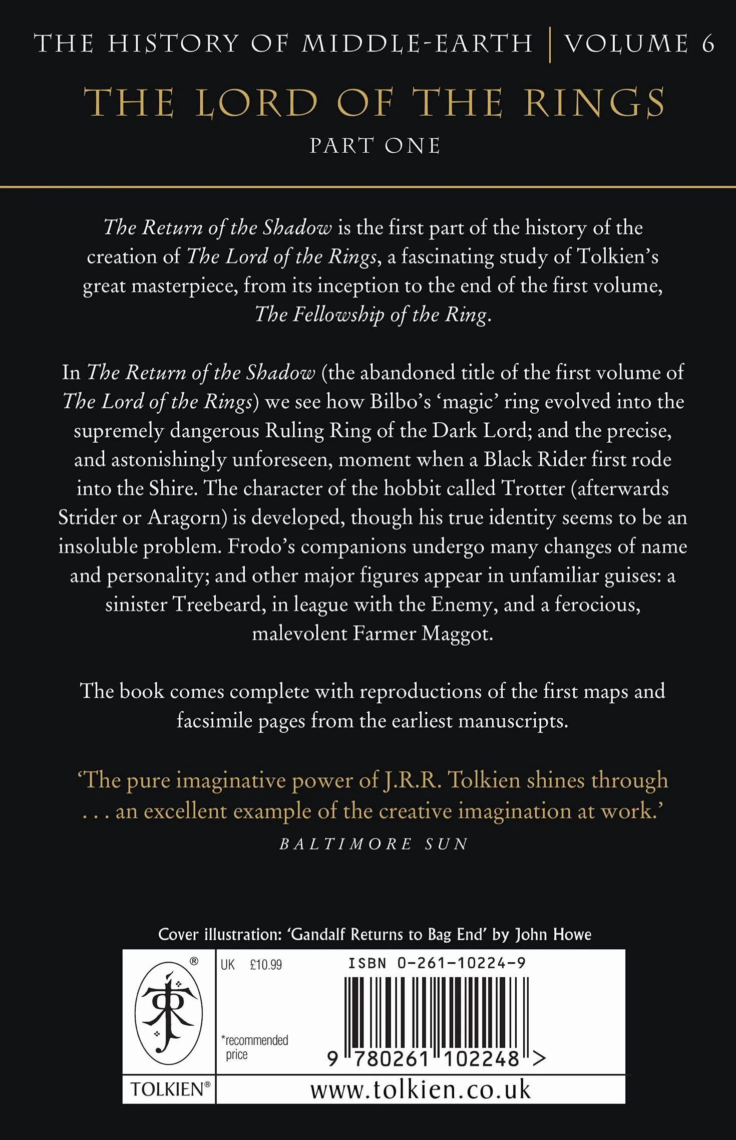 The History of Middle-Earth 6: The Return of the Shadow Book 6