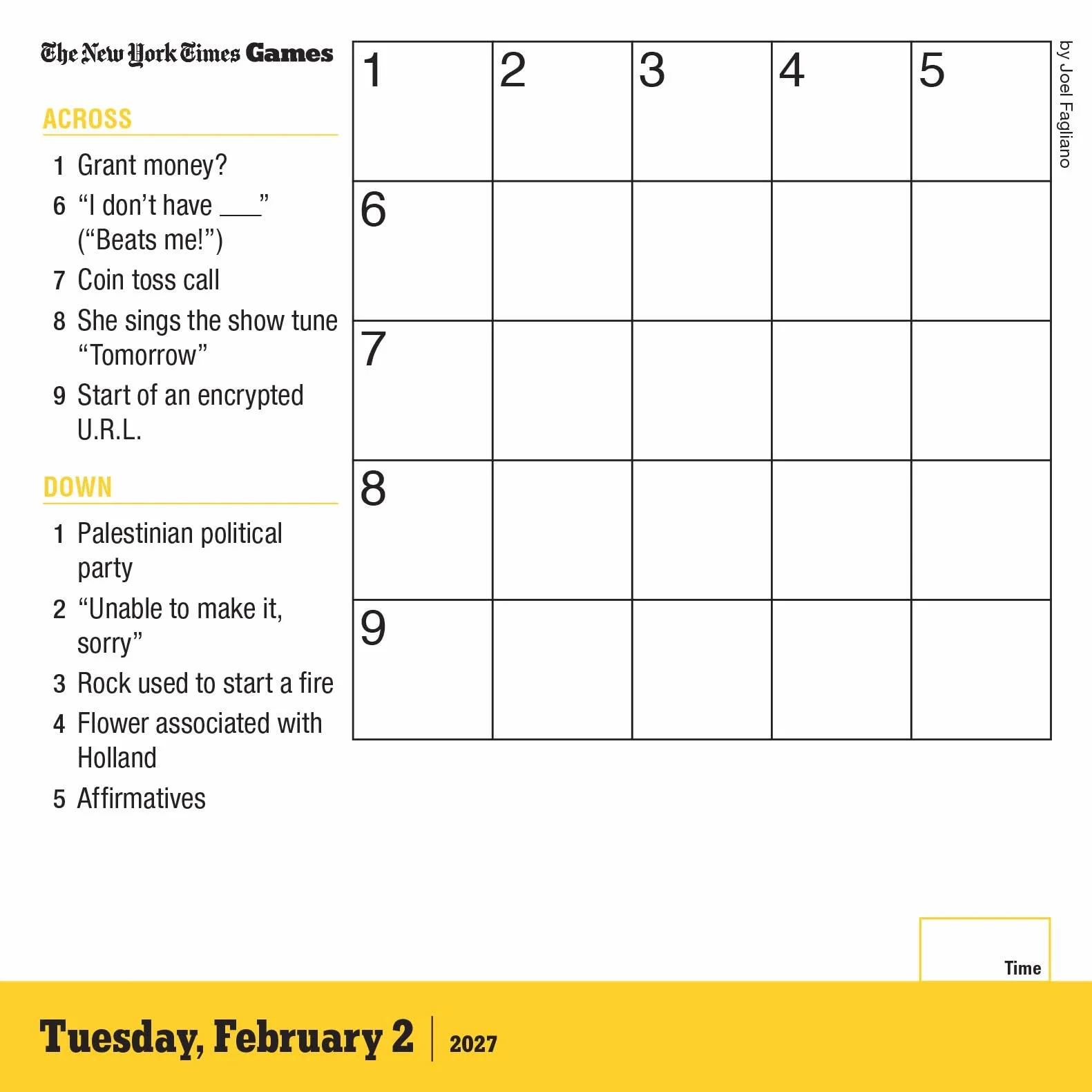 The New York Times Mini Crossword Page-A-Day Calendar 2027