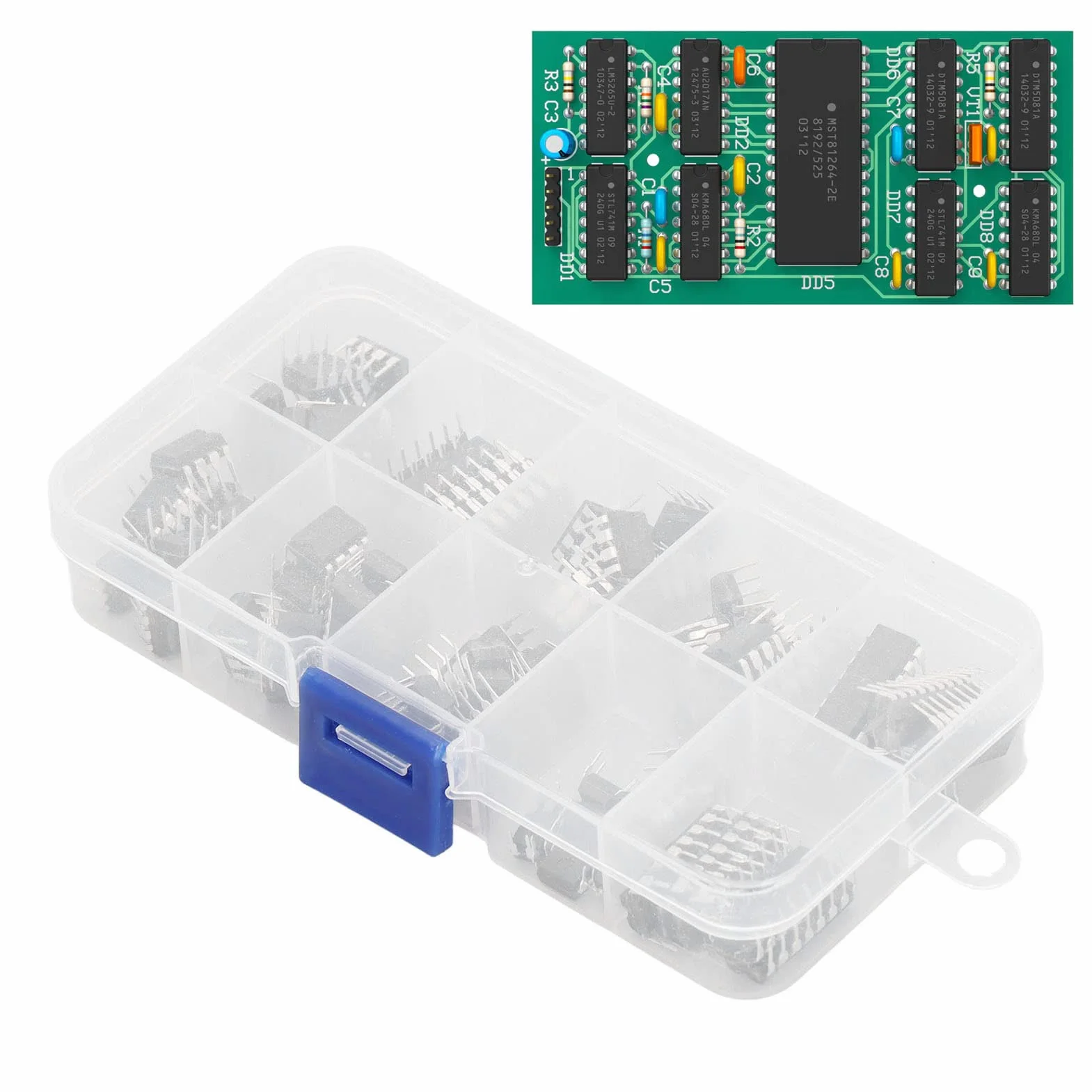 85 Sztuk Zestaw Asortymentowy IC Układ Scalony NE555, LM324, LM393, UA741, ULN2803, LM358, LM386, NE5532, ULN2003, PC817