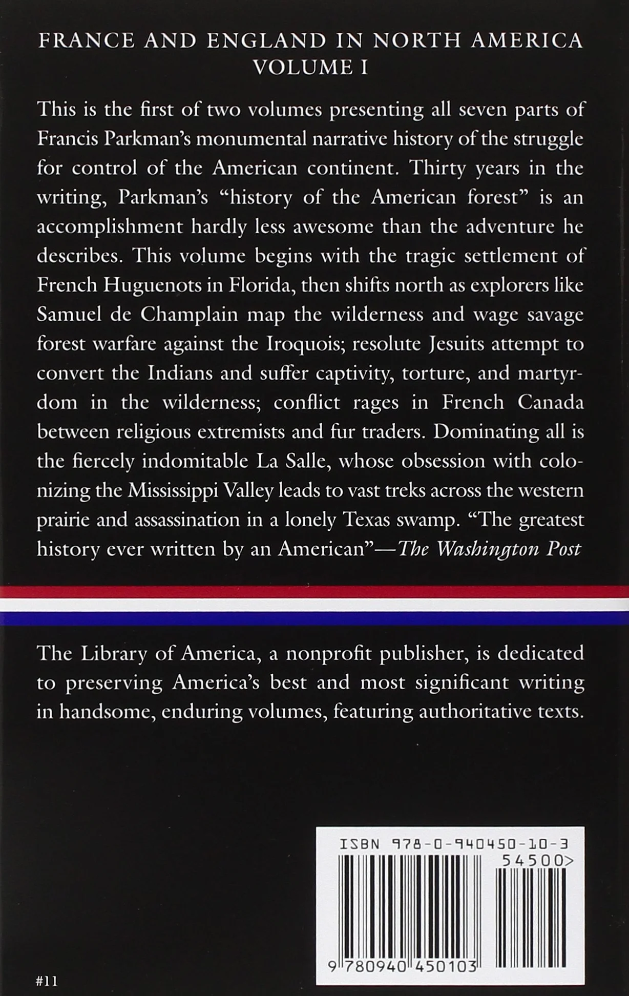Francis Parkman: France and England in North America Vol. 1 (LOA #11)