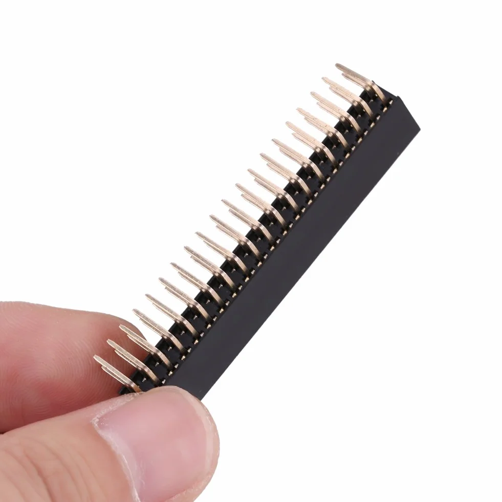 3 szt. 2x20 Pinów o Rozstawie 2,54mm żeńskie Nagłówki Pinów żeńskie Nagłówki żeńskie Dwurzędowe Kątowe Nagłówki Pinów