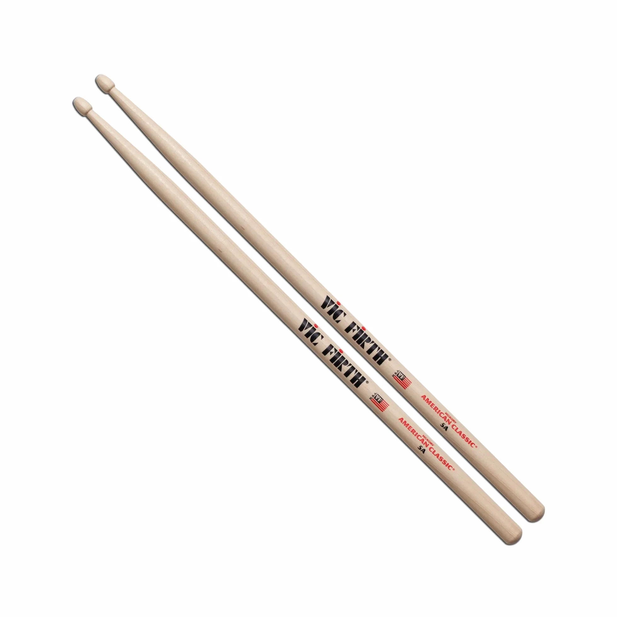 Vic Firth 5A American Classic Drewniane Pałki Perkusyjne, Jasnobrązowy, 5A Clear / 2 sztuki