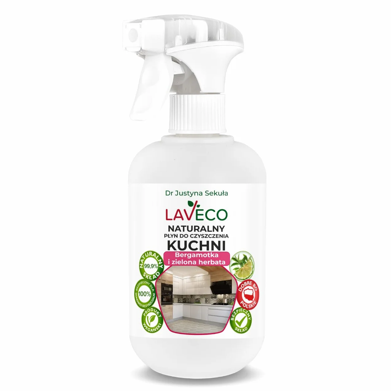Naturalny płyn do czyszczenia kuchni bergamotka zielona herbata 0,5 l