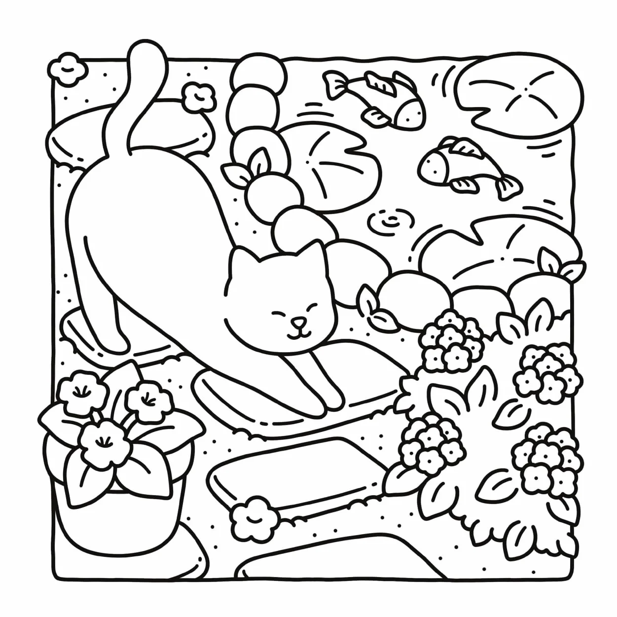 Cat Moments Meow Life Coloring Book