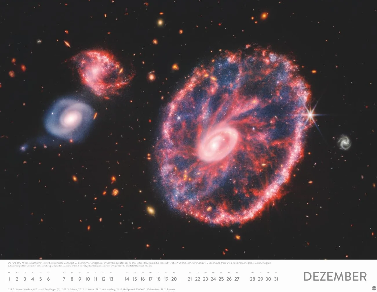 Das Universum Posterkalender 2026: Fotokalender mit Spiralgalaxien, Hubble-Weltraumteleskop