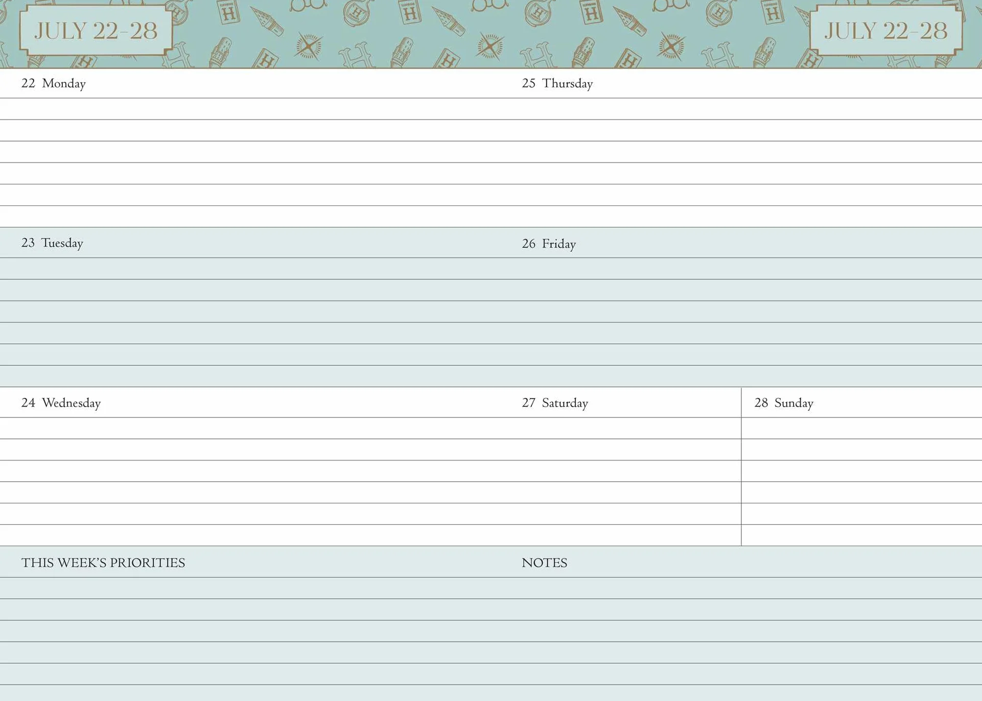 Harry Potter 2024-2025 Academic Year Planner