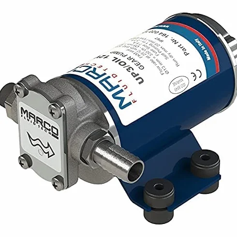 MARCO UP3/OIL samozasysająca pompa olejowa z brązowymi kołami zębatymi, 5,5 l/min, 2 bar, 12 V, pompa transferowa, pompa do łodzi, pompa do diesla, pompa okrętowa, pompa do oleju opałowego, pompa