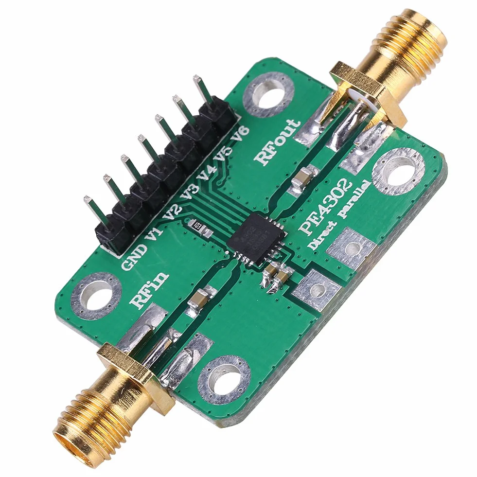 Tłumik (maksymalna amortyzacja 31,5d), moduł PE4302 NC Attenuator, cyfrowe sterowanie, tłumik 0,5 dB 6 bit, z gniazdem SMA równolegle Immediate Mode DC 5 V 1 MHz ~ 4 GHz