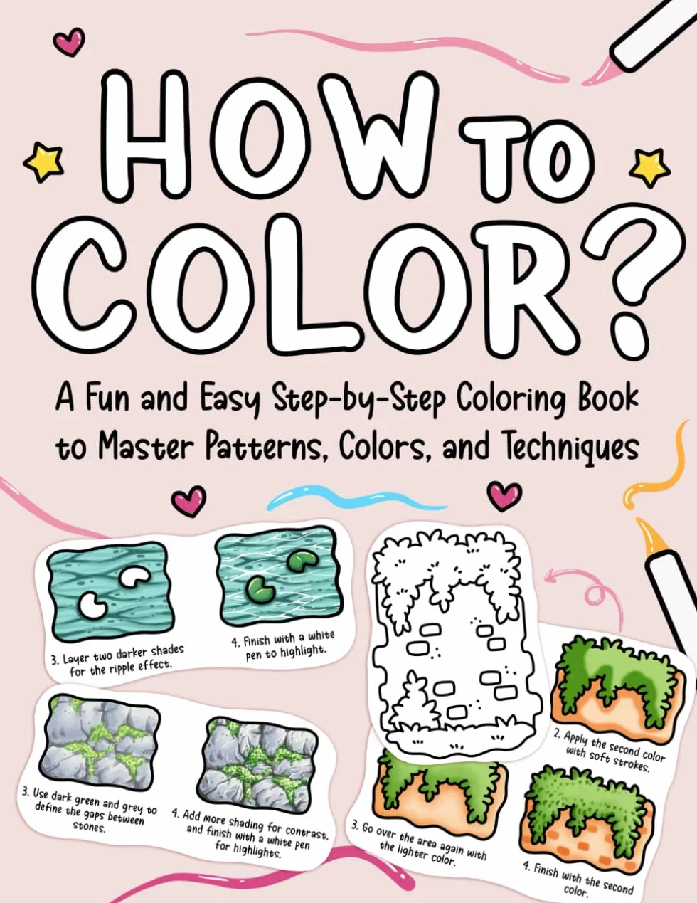 Practice Coloring Book: How to Color Patterns, Colors, and Techniques