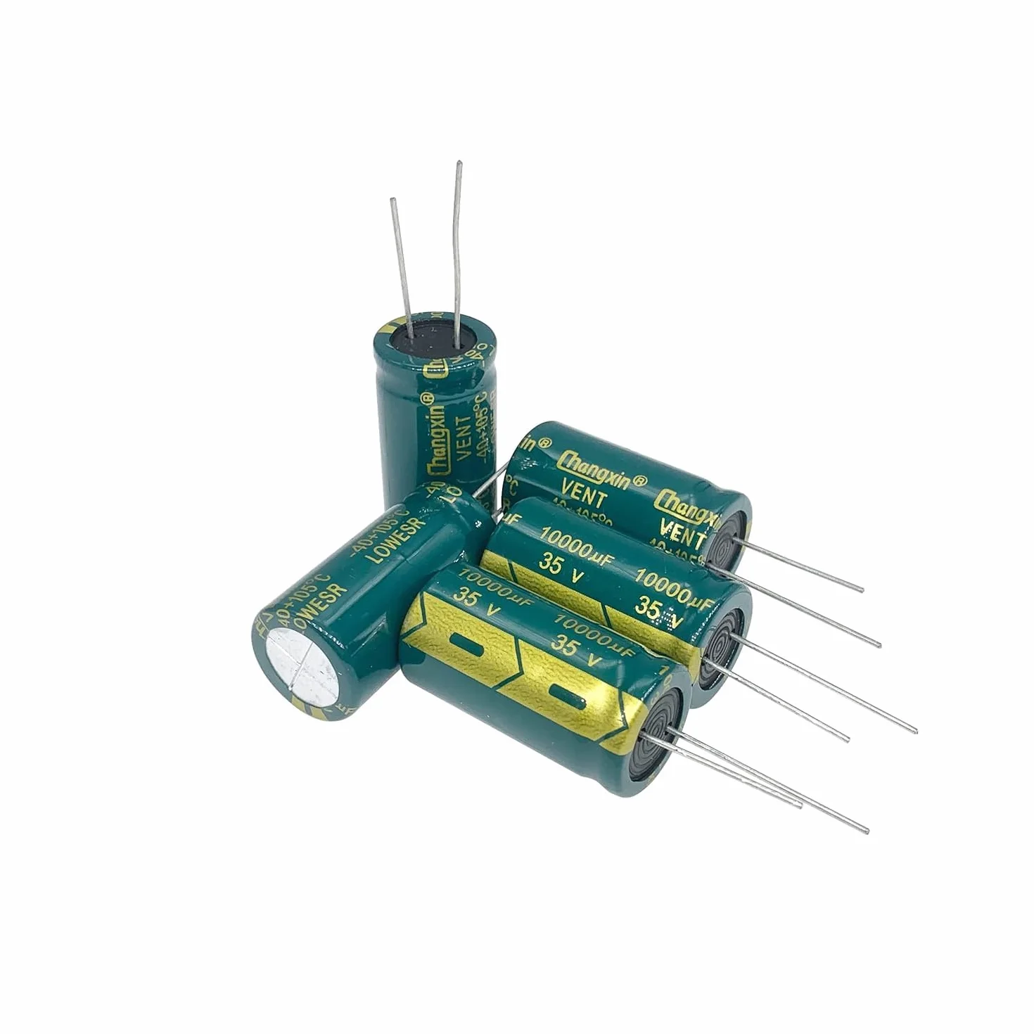 Kondensatory elektrolityczne, 5 sztuk 35 V 10000 UF 18 * 35 mm Zestaw pudełek asortymentowych Aluminiowy kondensatory elektrolityczne Komponent elektroniczny o wysokiej częstotliwości
