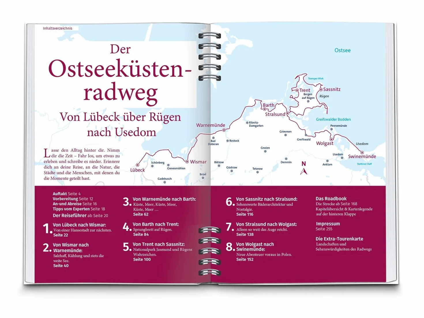 KOMPASS Radreiseführer Ostseeküstenradweg Mecklenburg-Vorpommern: von Lübeck über Rügen nach Usedom, mit Extra-Tourenkarte, Reiseführer und exakter Streckenbeschreibung: 6921