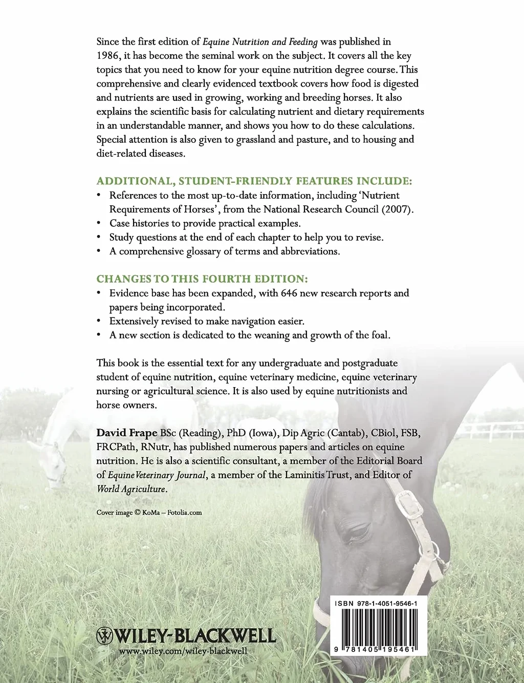 Equine Nutrition and Feeding