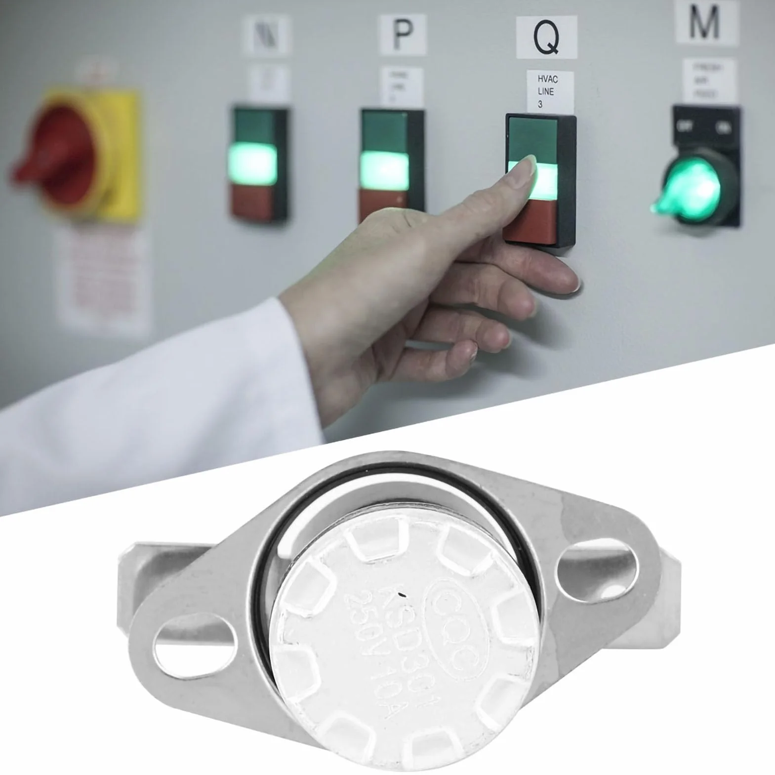 Termostat KSD301 40°C 250V 10A Wyłącznik Termiczny do Grzewania i Chłodzenia