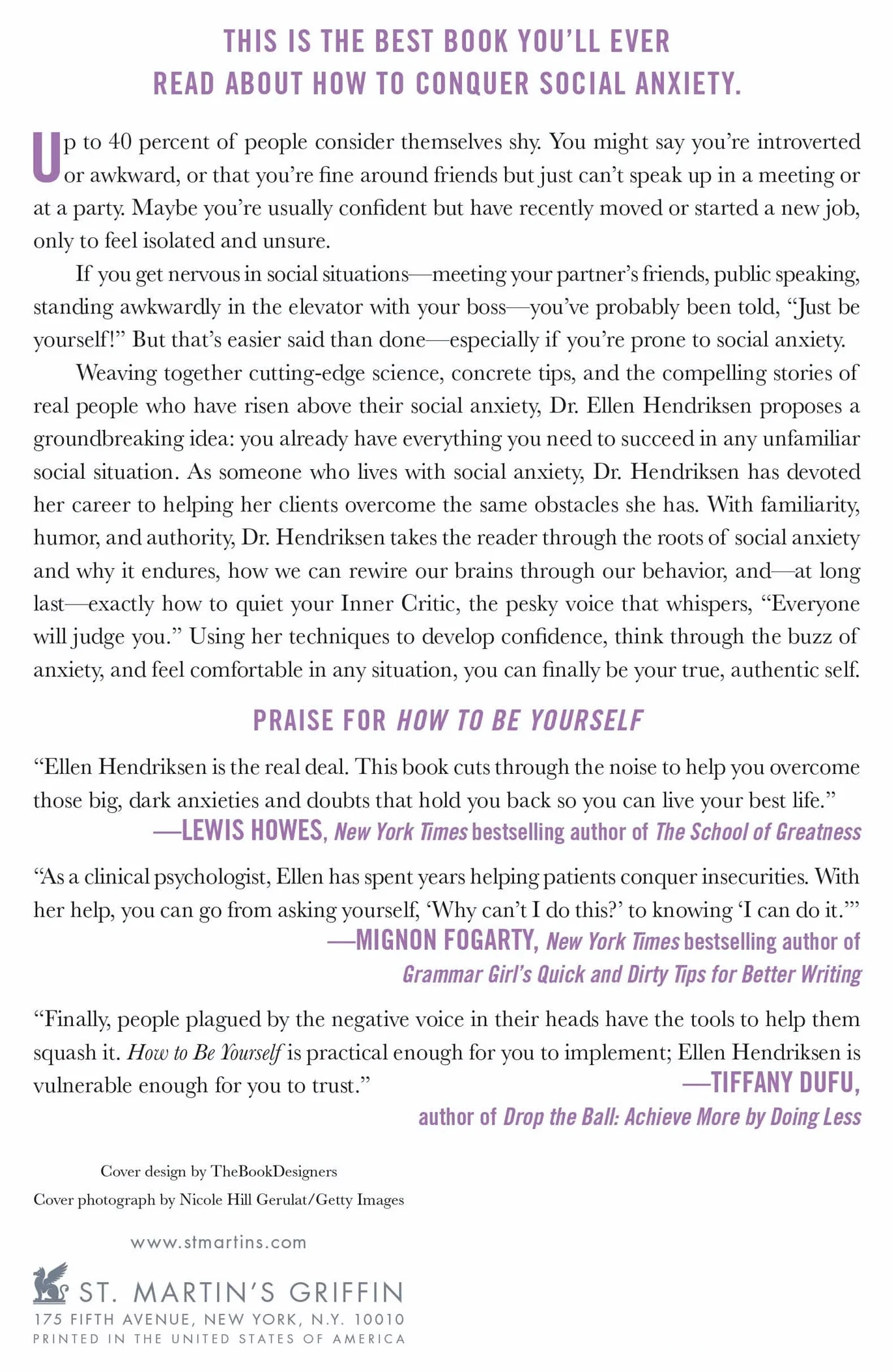 How to Be Yourself: Quiet Your Inner Critic and Rise Above Social Anxiety