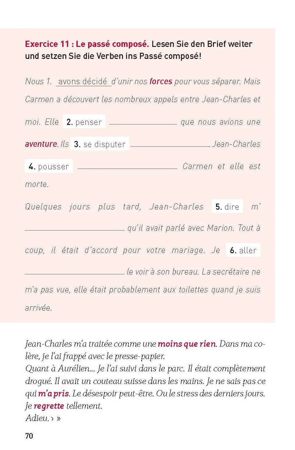 Le Cœur du Mal: Französisch A2