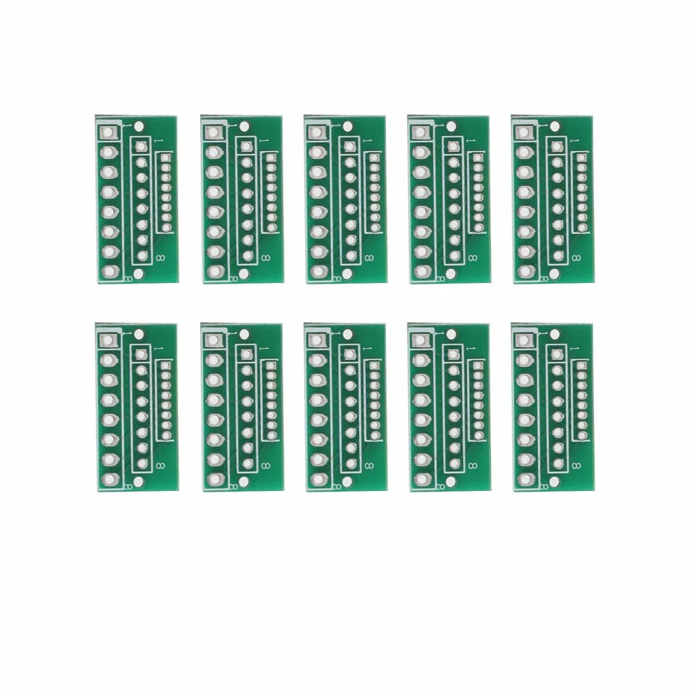 Złącze 1.27mm do 2.54mm - 10 Sztuk 8 Pin 3 Rzędy 24 Otwory Płytka Przyłączeniowa do Modułów Bezprzewodowych