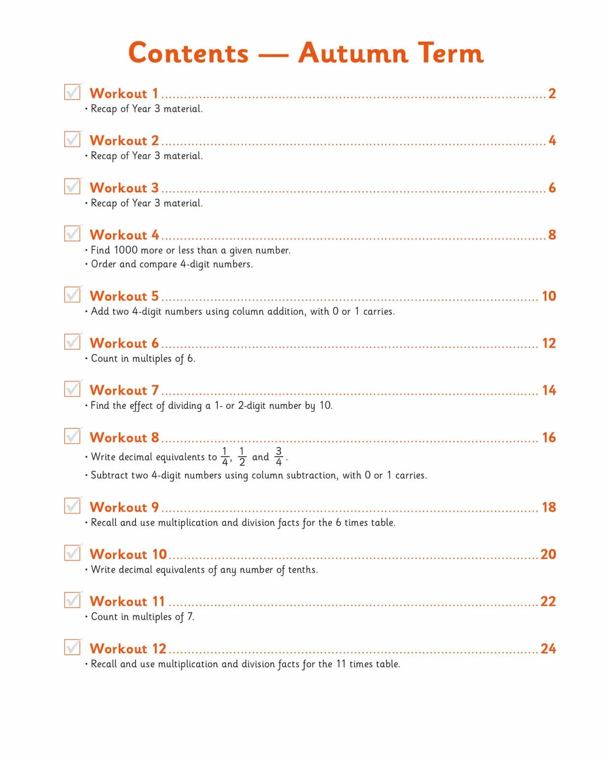 KS2 Year 4 Maths 10-Minute Weekly Workouts: Arithmetic
