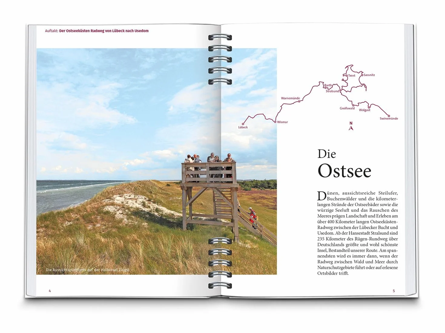 KOMPASS Radreiseführer Ostseeküstenradweg Mecklenburg-Vorpommern: von Lübeck über Rügen nach Usedom, mit Extra-Tourenkarte, Reiseführer und exakter Streckenbeschreibung: 6921