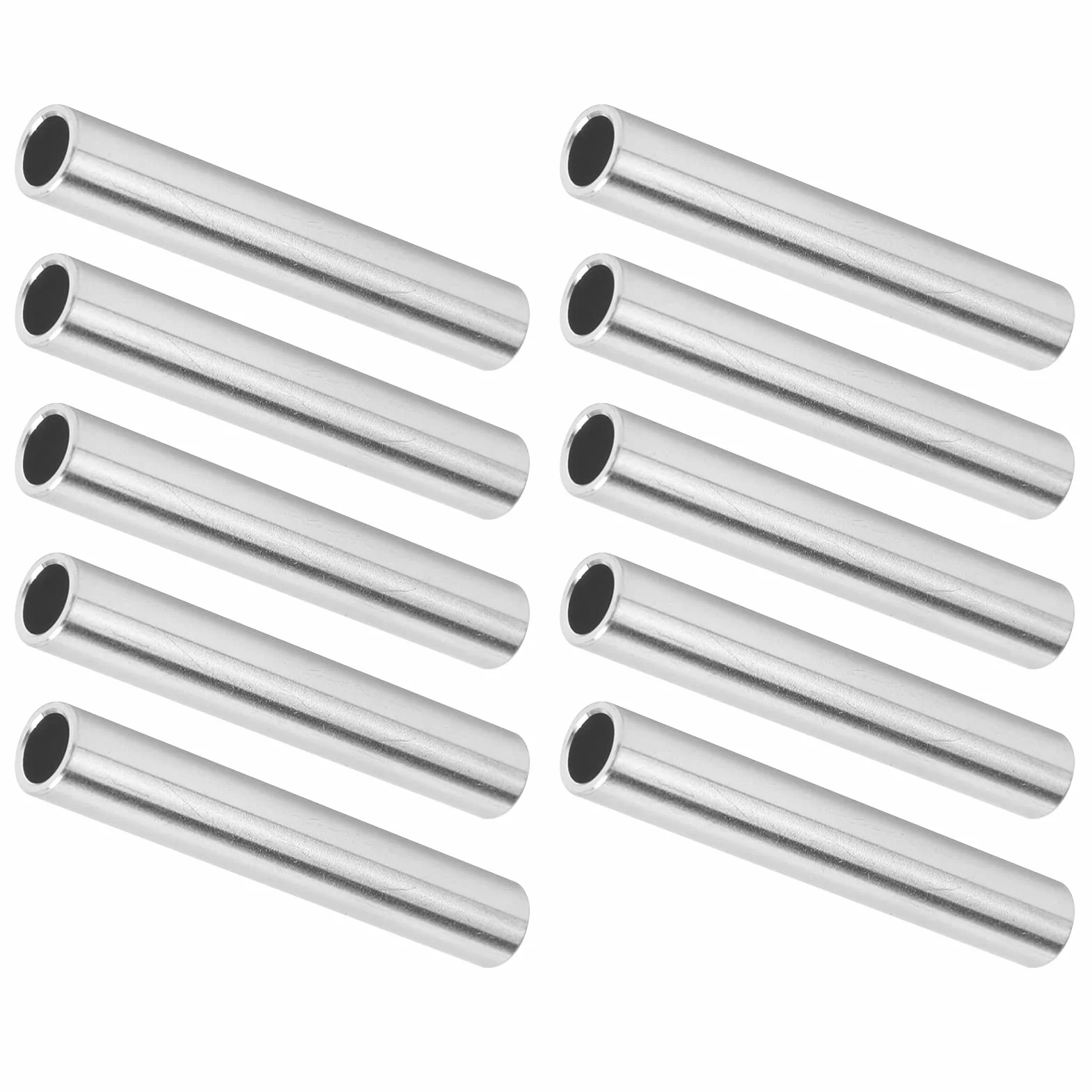 Rura Aluminiowa, Okrągła Aluminiowa Rura, Bezszwowa Aluminiowa Prosta Rura, Długość 50 Mm, 6 Mm ID i 8 Mm OD, 10 Sztuk