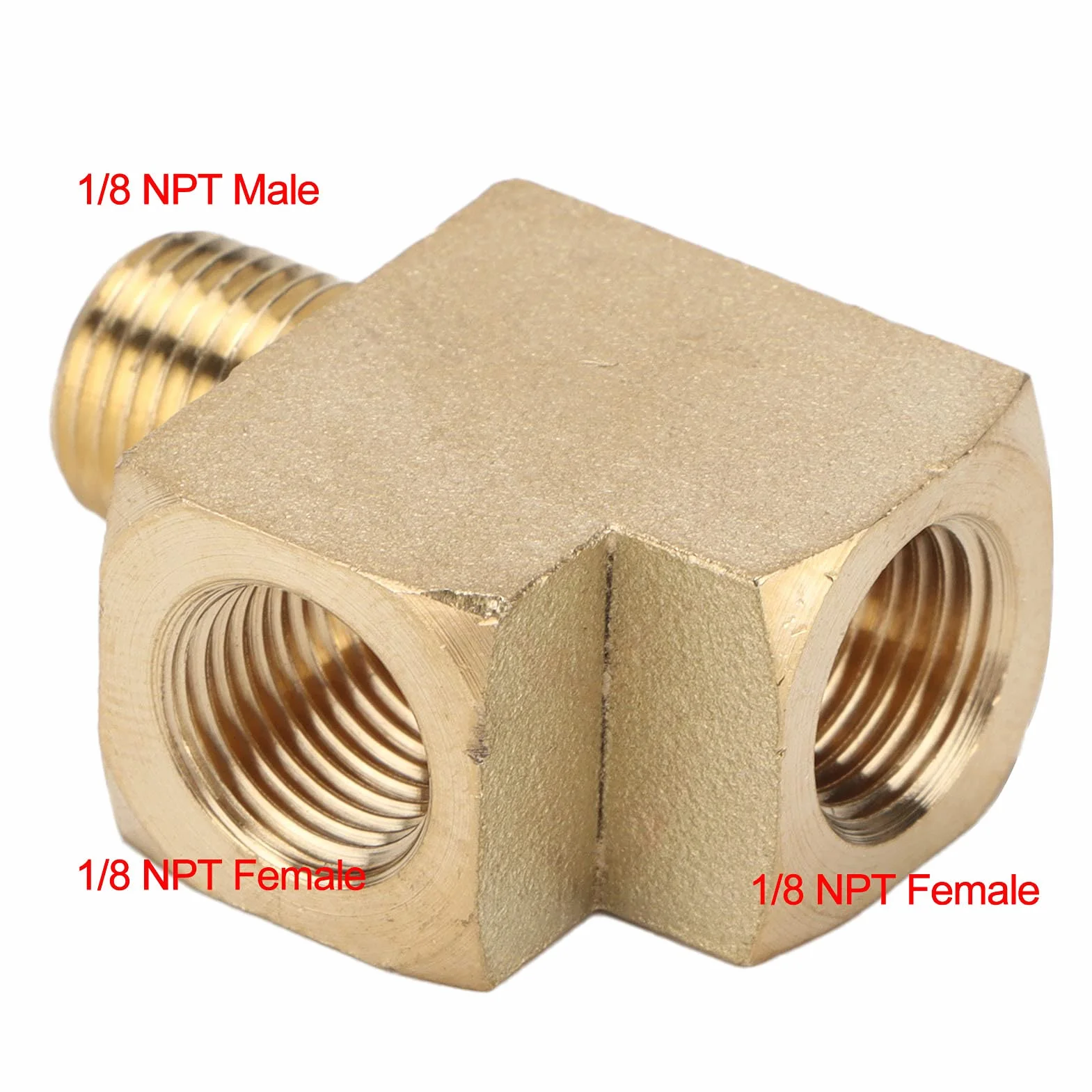 Trójnik Mosiężny 1/8 Cala NPT 1000 PSI Malex
