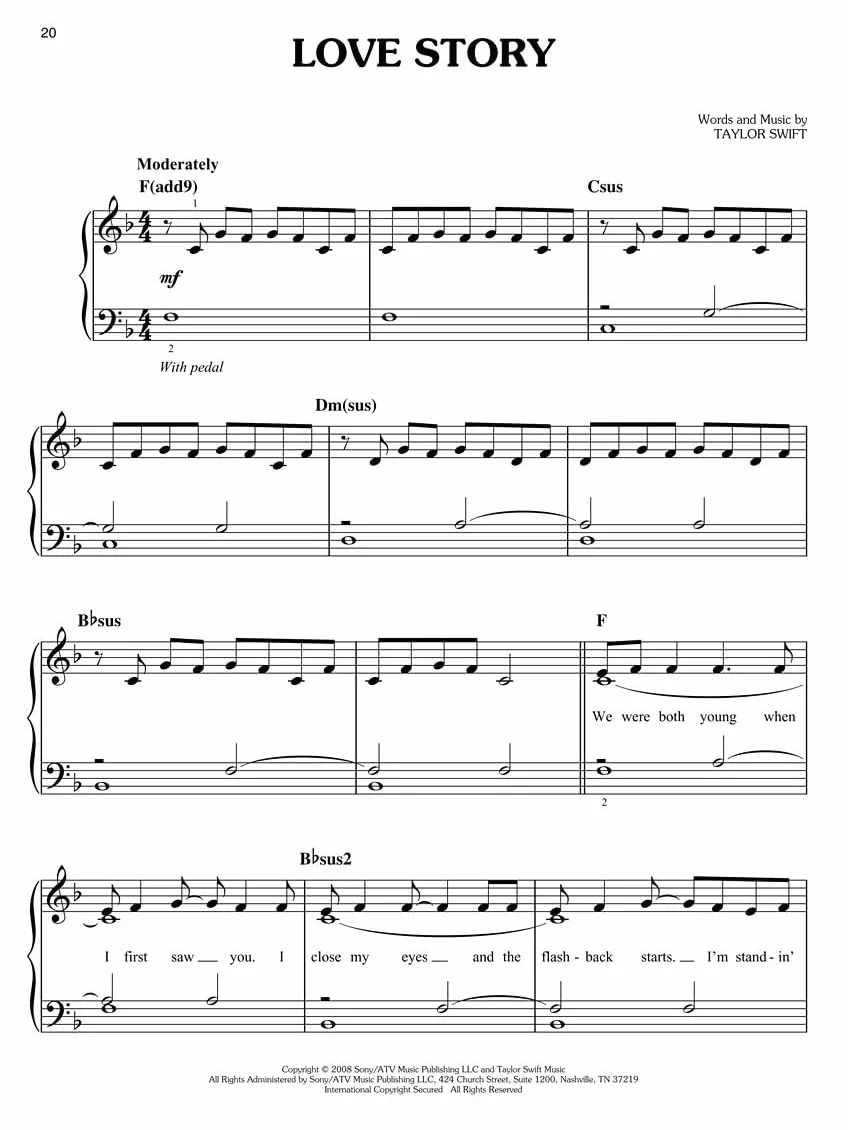 Taylor Swift Easy Piano Play-Along Volume 19: Recueil + Enregistrements en Ligne