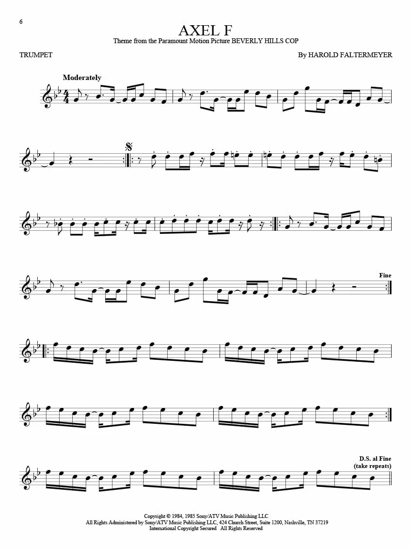 101 movie hits for trumpet - trompette - recueil