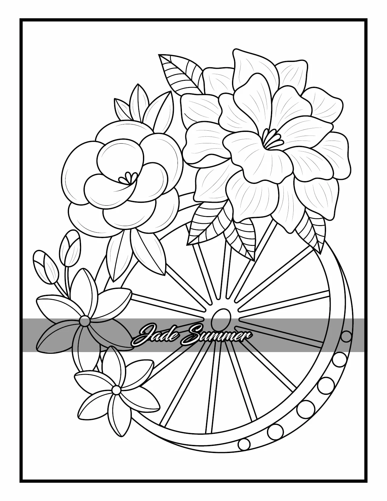 100 Flowers: Adult Coloring Book with Bouquets, Wreaths, Swirls, Patterns, Decorations