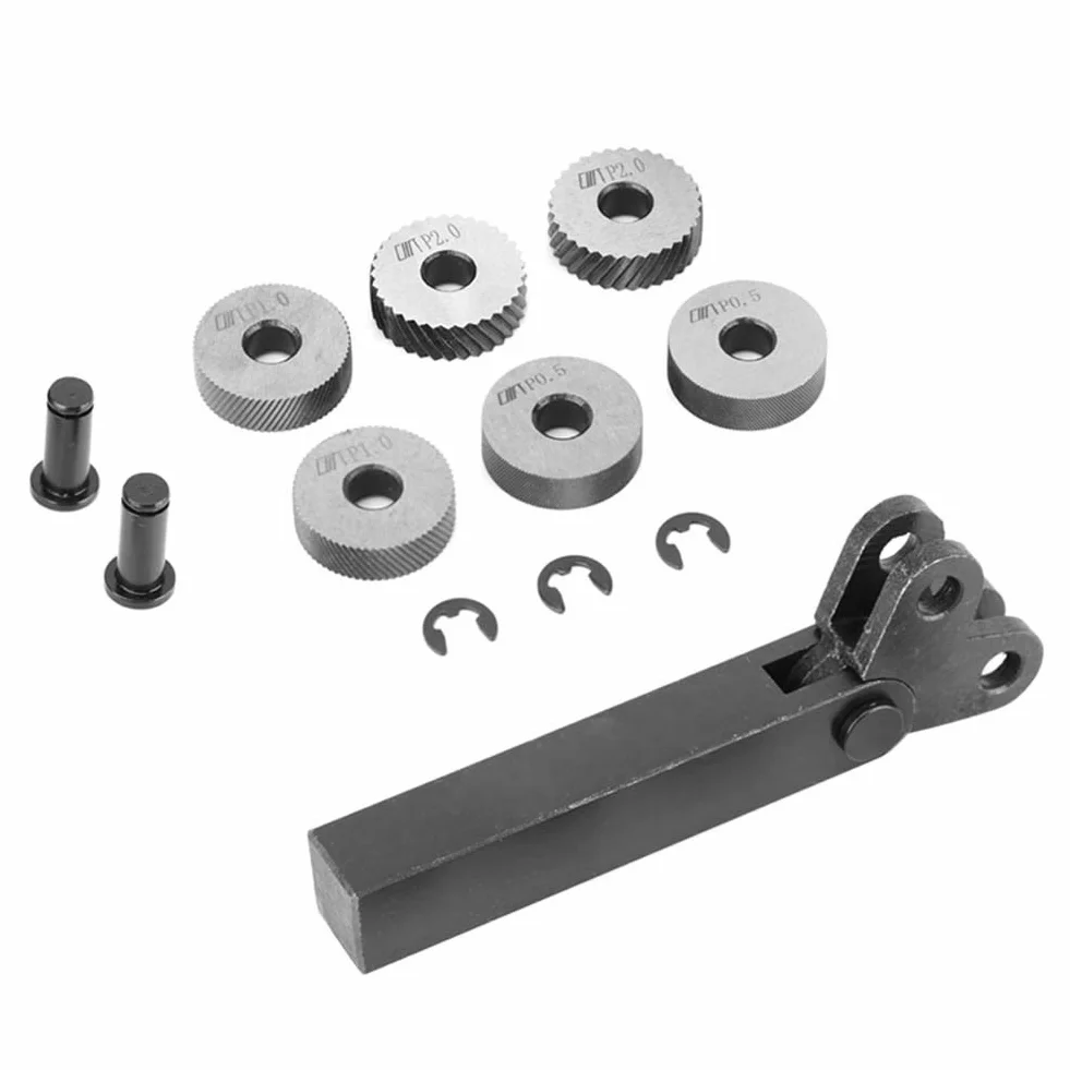 Stalowe narzędzie radełkowane zestaw 0,5/1/2 mm ukośne podwójne koło liniowy do tokarki