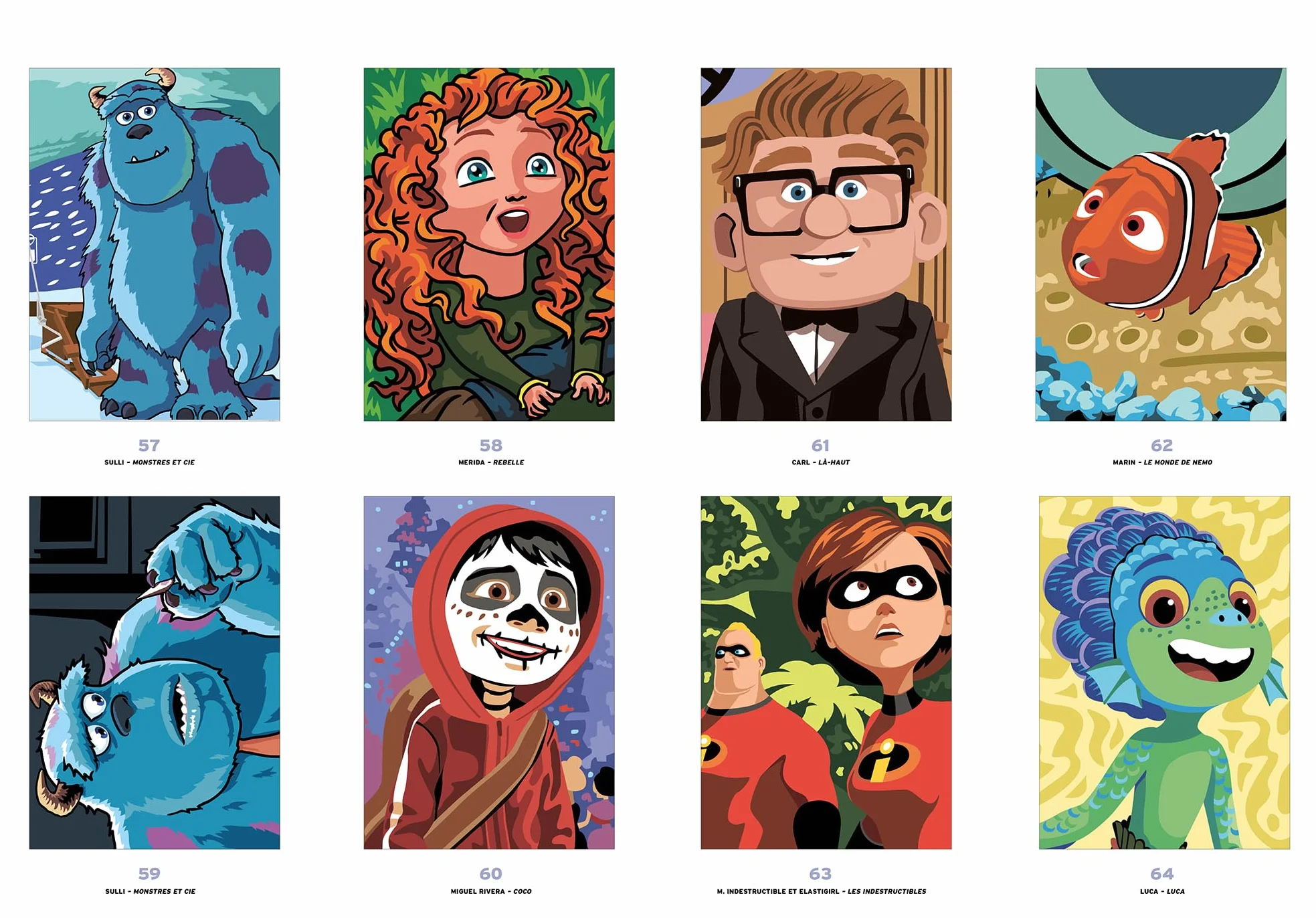 Coloriages mystères Disney Best of Pixar
