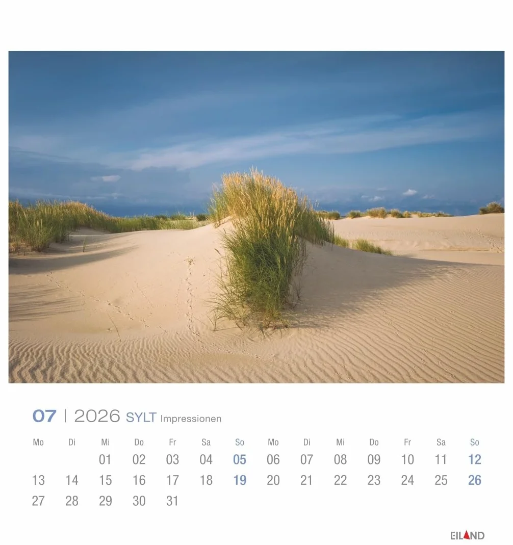 Sylt Impressionen Postkartenkalender 2026: Die schönsten Seiten der Insel, Fotokalender mit monatlichen Postkarten