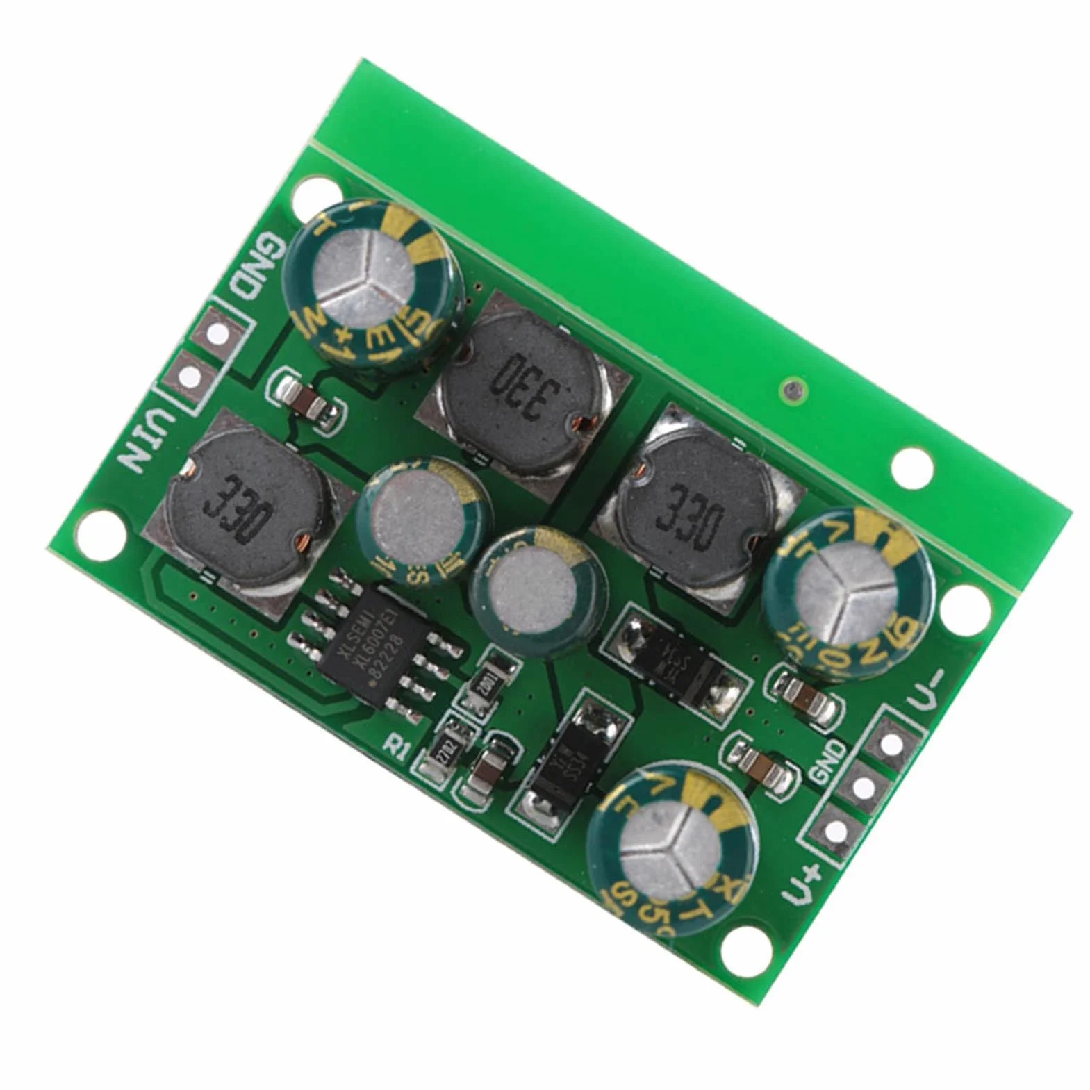 Przetwornica DC-DC Boost, Regulator Napięcia ±6V Wyjście, 3-24V Wejście, Wysoka Sprawność 90%, Kompaktowe Wymiary 42x24x15mm