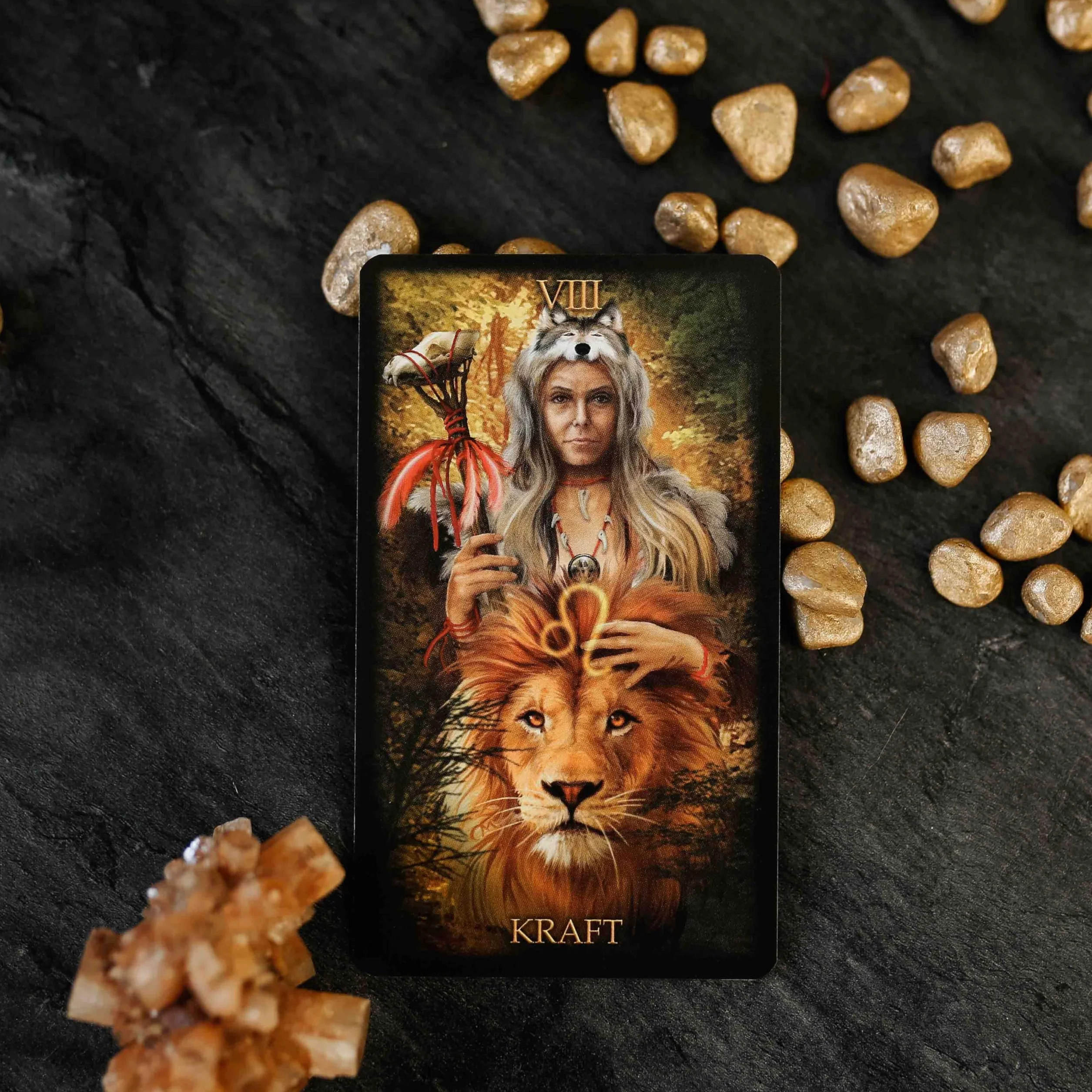 Marchetti Tarot 78 Karten 144-seitiges Buch Stülpdeckelschachtel mit Spotlack