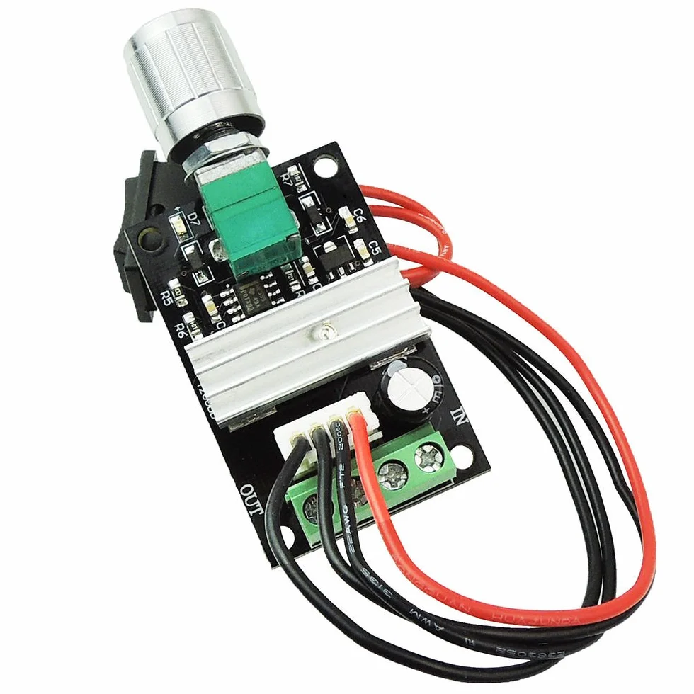 Regulator prędkości 6-28V 3A DC PWM sterowanie silnikiem regulowany regulator obrotów przełącznik sterujący