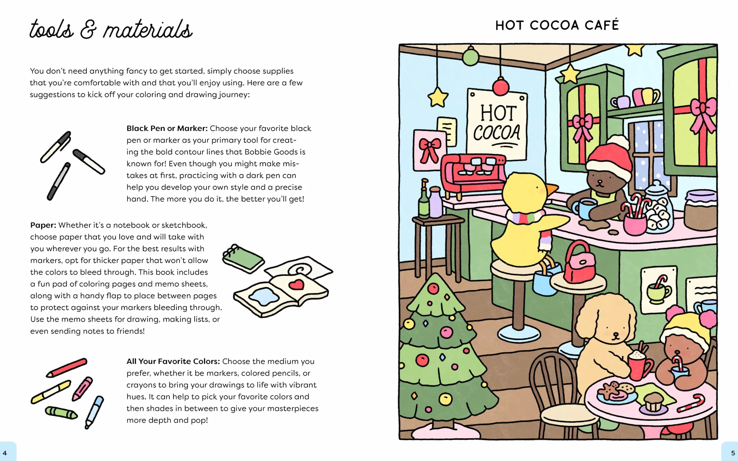 Bobbie Goods Cozy Coloring & Drawing: With a Bonus Coloring Pad