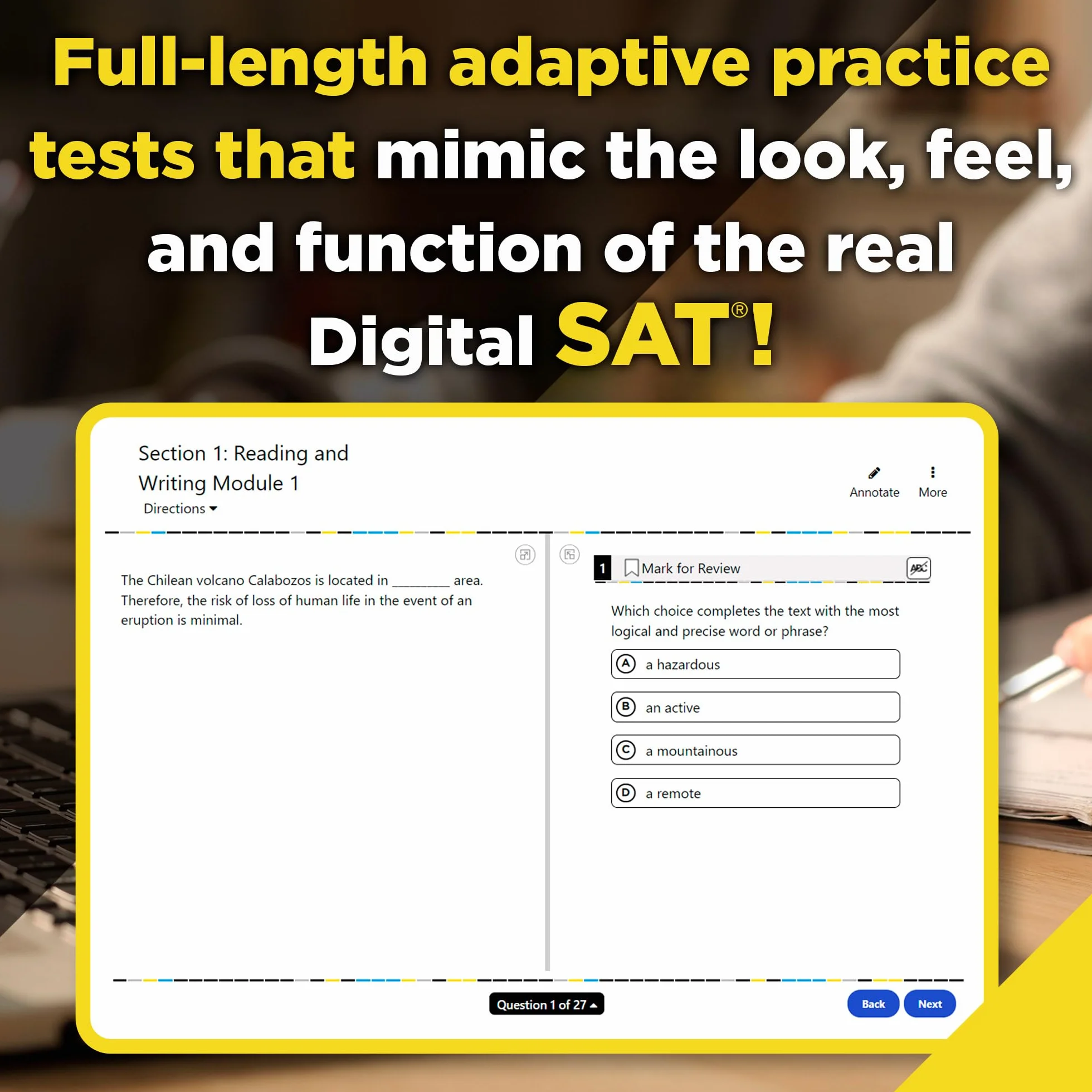 6 Practice Tests for the Digital SAT, 2026: In-Book + Online Practice