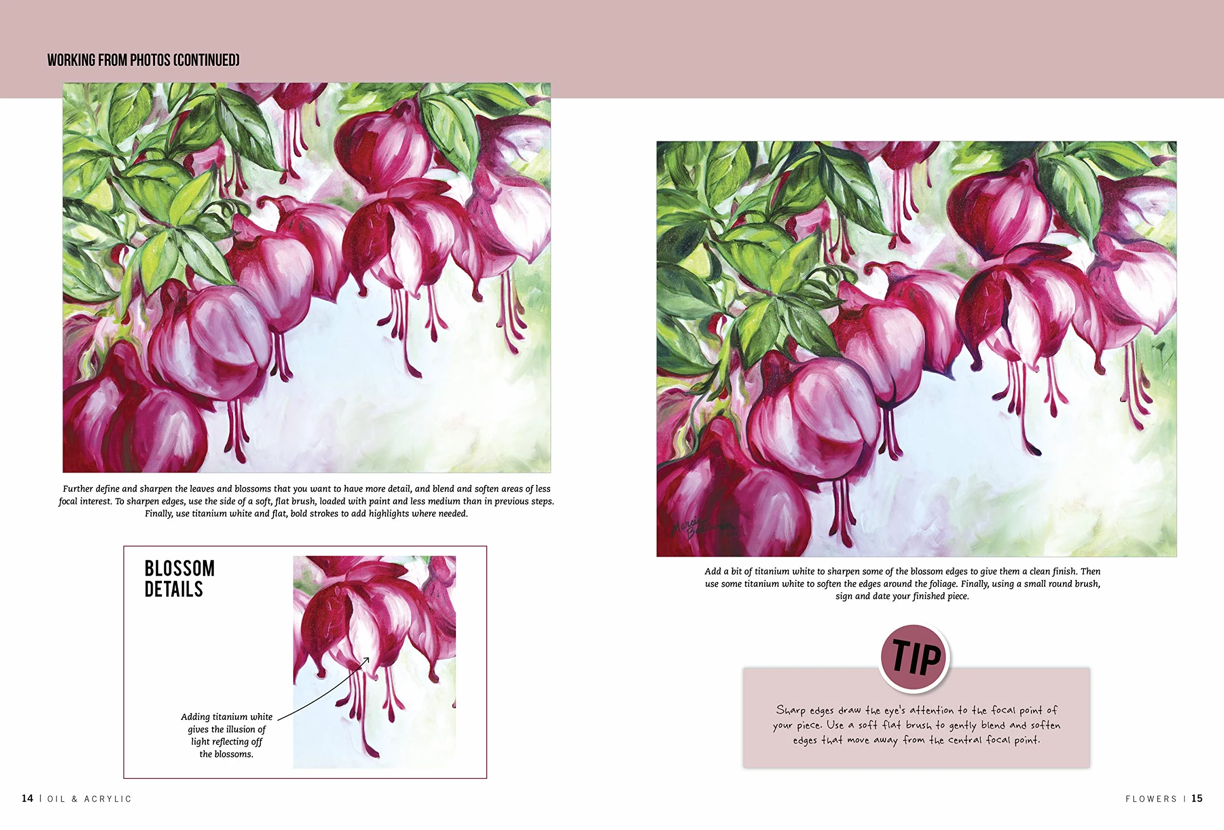 Oil & Acrylic Flowers: Learn to Paint Step by Step